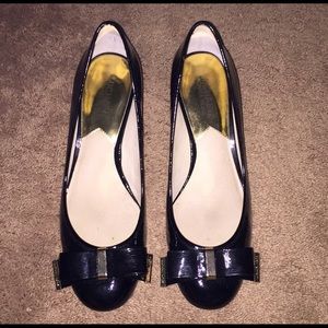 Michael Kors patent leather block heel